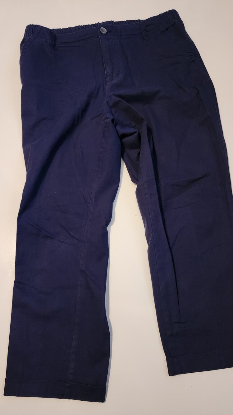Old Navy OG Chino Pants Womens Large Petite Navy Blue High Rise PL #510